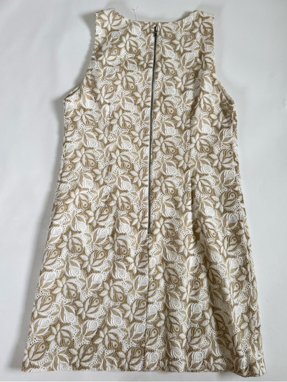 Alice And Olivia Lizzy Shift Dress Embellished Cream Off White - Picture 2 of 6